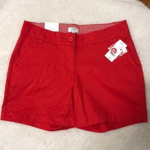 Crown &ivy size 2 shorts red net (110)